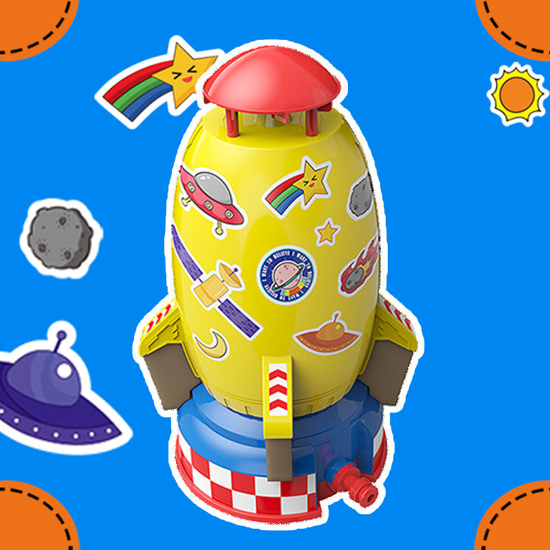 Kids Space Rocket Sprinkler Spinner