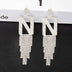 925 Silver Needle Ornaments Rhinestone Letter B Earrings Banquet Tassel Ear - Minihomy