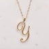 Gold 26 Old English Initial Letter Necklaces For Women - Minihomy