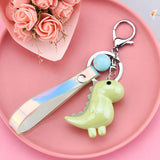 Cute Little Dinosaur Car Keychain Pendant Creative Colorful Cord Keychain