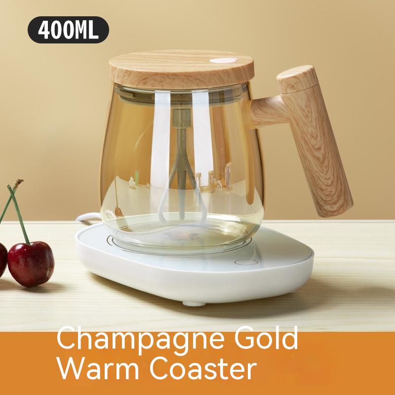 High-Speed Self-Stirring Coffee Mug - 400ML Electric Mixing Glass Cup - Minihomy