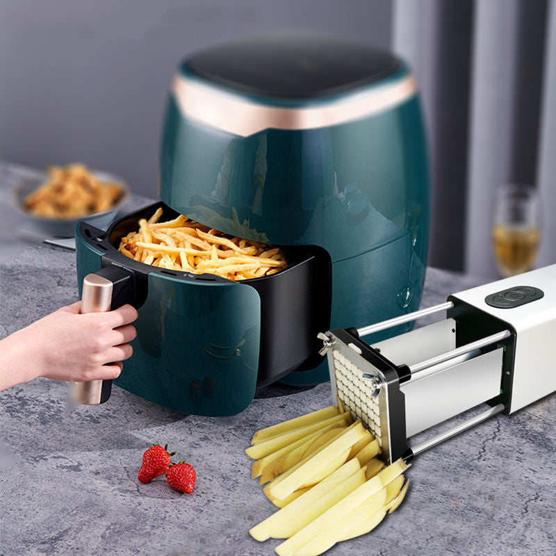 Electric French Fry Cutter - Stainless Steel Vegetable Potato Carrot Slicer - Minihomy