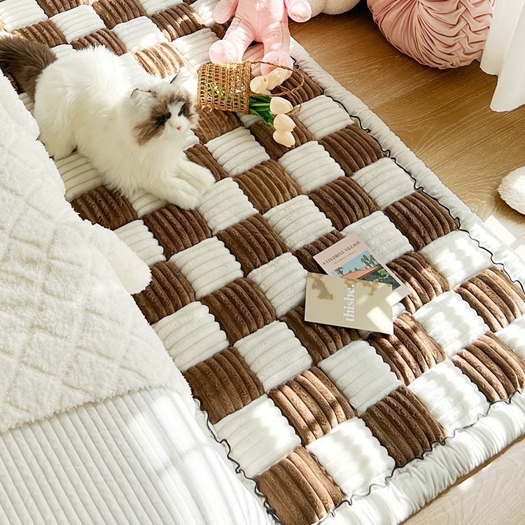 Plush Bedside Rug - Non-Slip Rectangular Carpet for Bedroom - Minihomy