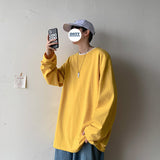 Legible Spring Autumn Long Sleeve T-shirts - Men's O-Neck Loose Fit