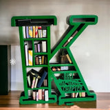 Custom Initial Book Lover Miniature Bookshelf: Personalize Your Literary Haven