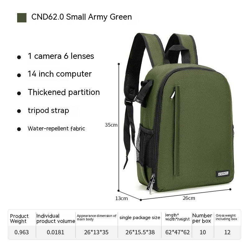 Casual DSLR Camera Bag Solid Color Nylon Camera Bag - Minihomy