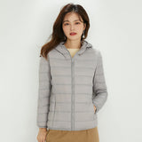 Women's Hooded Short Lightweight Down Jacket Plus Size