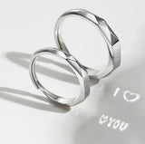 Sterling Silver Surprise Love Ring - Hidden Pattern Engagement Band