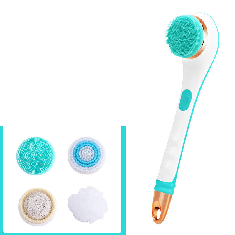 Electric Bath Brush - Rechargeable Back Scrubber, 2 Speeds, Waterproof Body Cleaning Brush