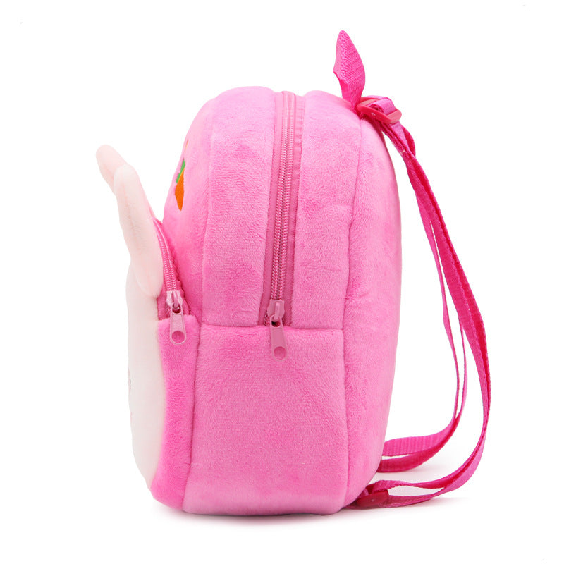 Cute Cartoon Animal Radish Rabbit Plush Backpack - Minihomy