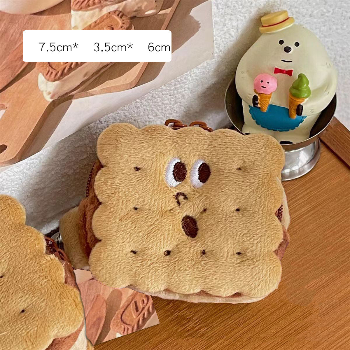 Sandwich Biscuit Plush Pencil Bag