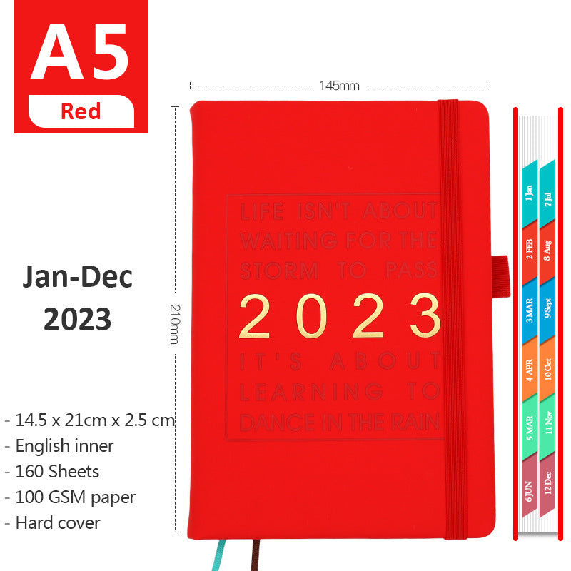 English Agenda Book: Weekly Planner, Daily Log, Meeting Notes, To Do List, Productivity Organizer - Minihomy