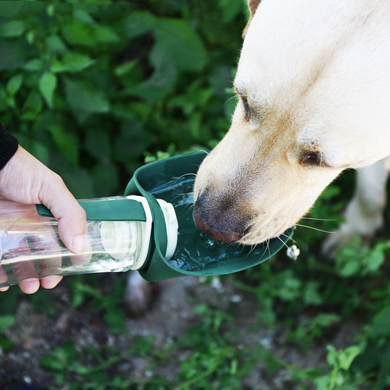 2 In 1 Multifunction Pet Dog Water Bottle with Foldable Silicone Bowl - Minihomy