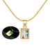 26 Letter Square Necklace Colorful Shell Luminous Pendant Chain Necklace For Women - Minihomy