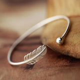 S925 Sterling Silver Leaf Bracelet