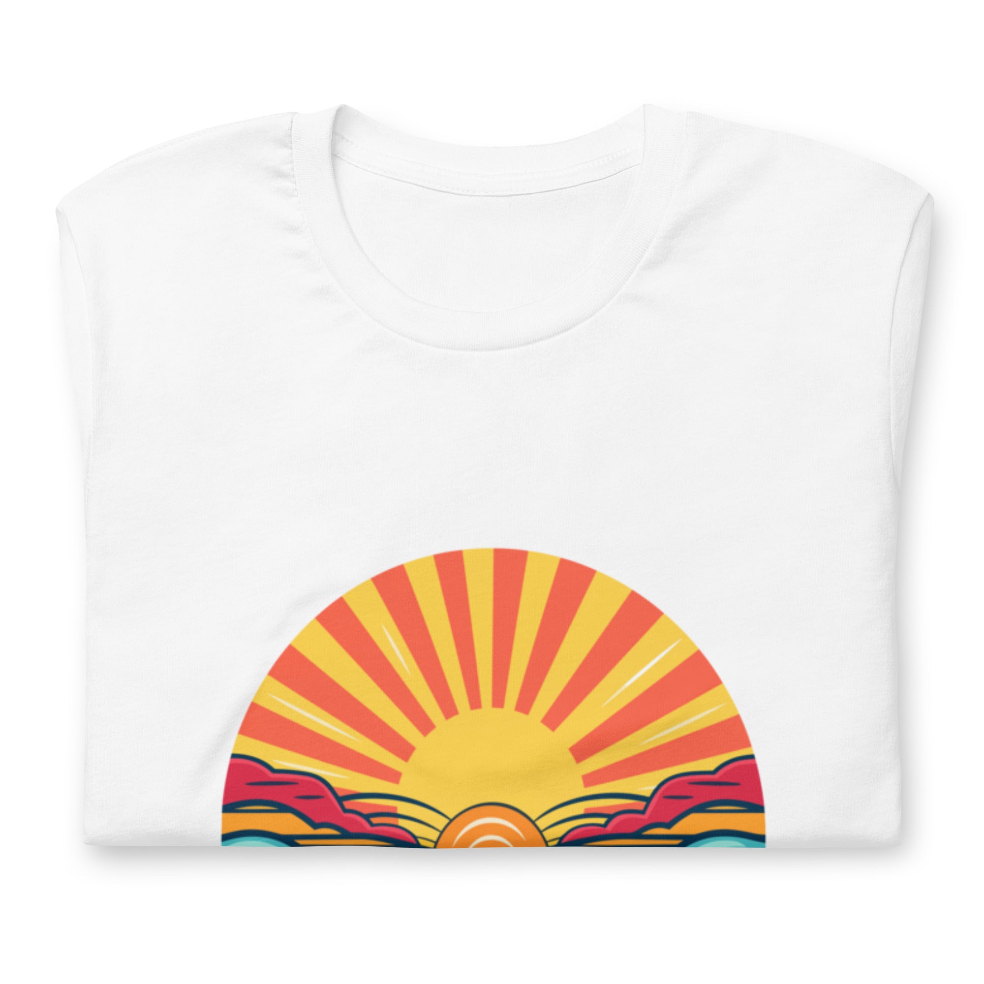 Nostalgic Retro Sunset Rays Graphic Unisex t-shirt