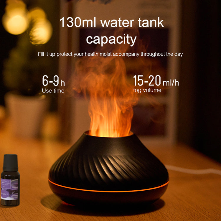 Aroma Diffuser 130Ml 3d Colorful Flame Humidifier Fire Volcano - Minihomy