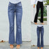 High-waist Stretch Distressed And Thin Wide-leg Pants - Minihomy