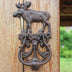 European Retro Nostalgic Cast Iron Crafts Retro Elk Door Knock