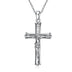 Jesus Cross Necklace Cross Pendant Sterling Silver Gift for Mother Girls Women Man