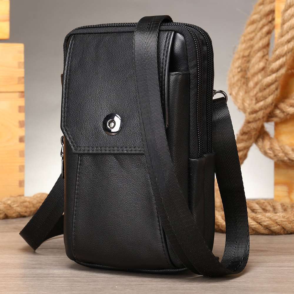 Men's Leather Casual One-shoulder Messenger Bag - Minihomy