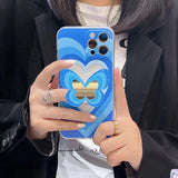 Color Butterfly Stand Silicone Phone Case