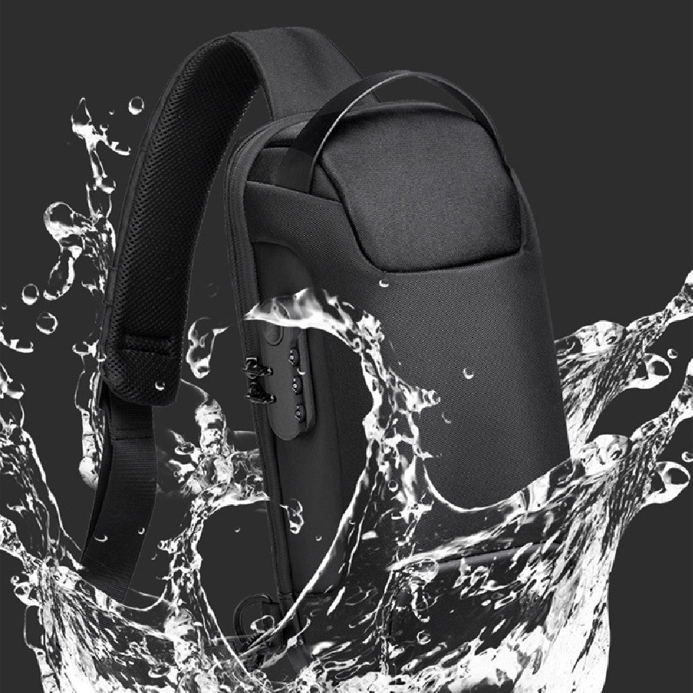 Waterproof USB Oxford Crossbody Bag Anti-theft Shoulder Sling Bag
