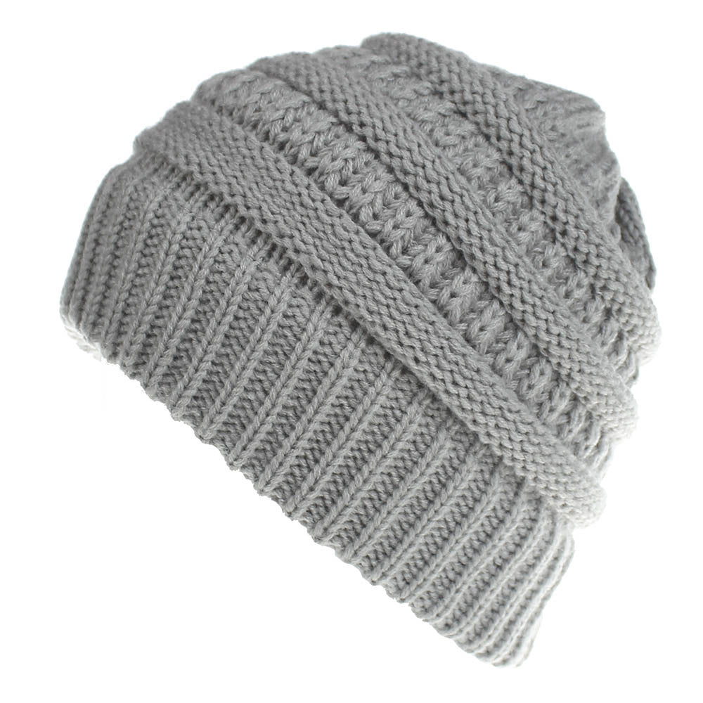 Women's Solid Color Wool Knitted Hat