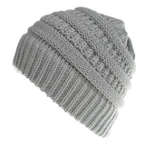 Women's Solid Color Wool Knitted Hat