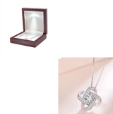 925 Sterling Silver Necklace For Women Forever Heart  Zircon Mosaic Necklaces & Pendants Gift