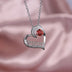 MOM Heart Claw Necklace with Zircon - Minihomy