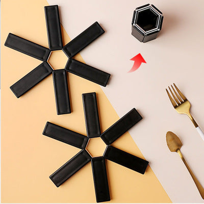 Foldable Pan Mat Sturdy Heat Resistant ABS Heat-insulated Anti-slip Anti-scald Pot Placemat For Kitchen Insulation Pads - Minihomy