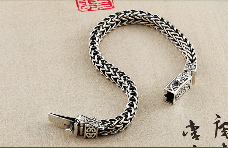 925 Silver Bracelet Men's Vintage Thai Silver Original bracelet - Minihomy