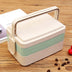 Wheat Straw Rectangular Multilayer Bento Box