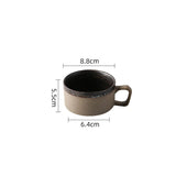 Ceramic Coffee Cup and Saucer Set Creative Handmade Retro Coffee Cup - Minihomy