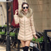 Mid-length Slim Cotton Jacket Large Fur Collar Down Jacket - Minihomy