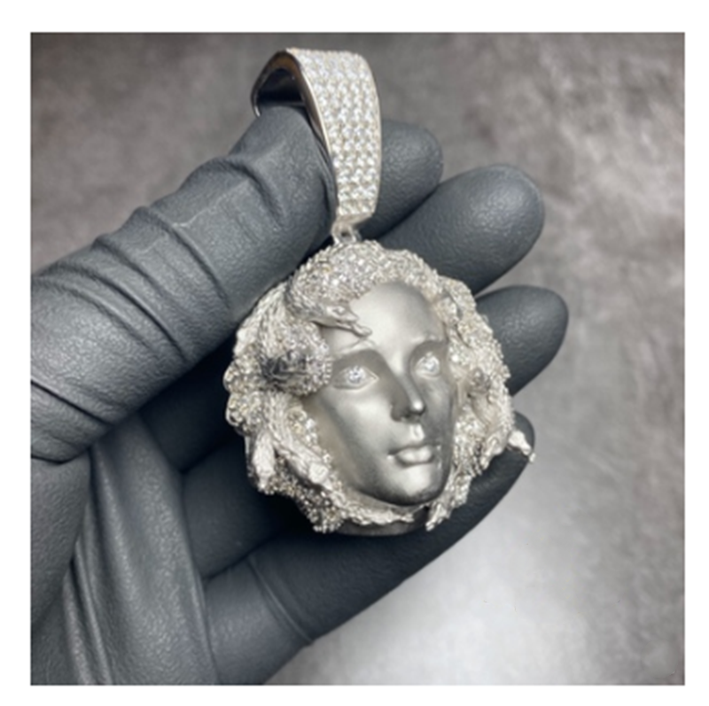 Full Diamond Medusa European and American Hip-Hop Pendant - Minihomy