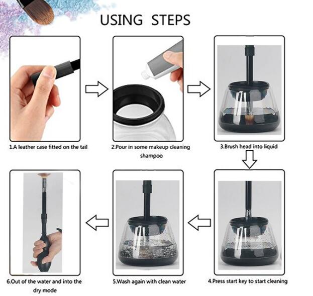 Professional Electric Auto Make Up Brushes Washing Tool Dry in Seconds Protect Bristle - Minihomy