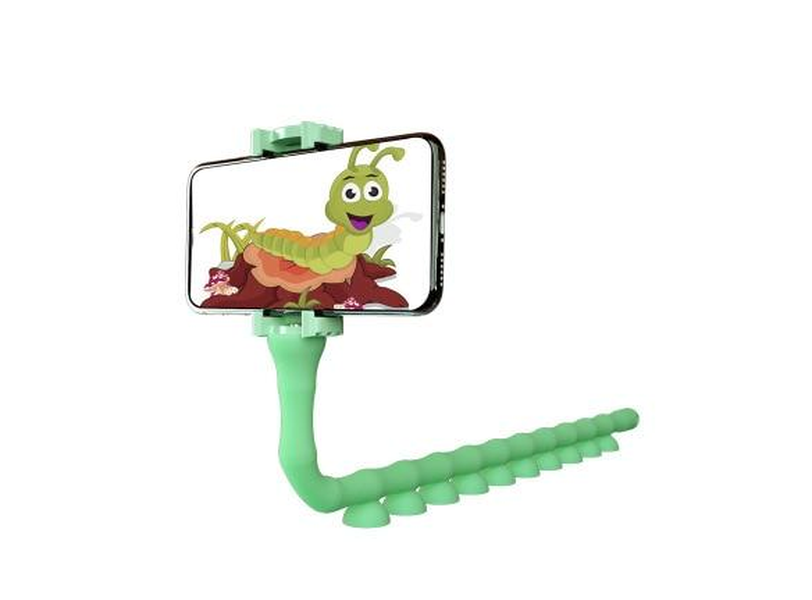 Lazy Bracket Mobile Phone Holder Worm Flexible Phone Suction Cup Stand for Home Wall Desktop Bicycle - Minihomy