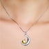 Moon &Star Shape Pendant 925 Silver Necklace - Minihomy