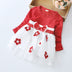 Flower bow long sleeve dress - Minihomy