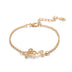 Love leaf diamond circle bracelet - Minihomy