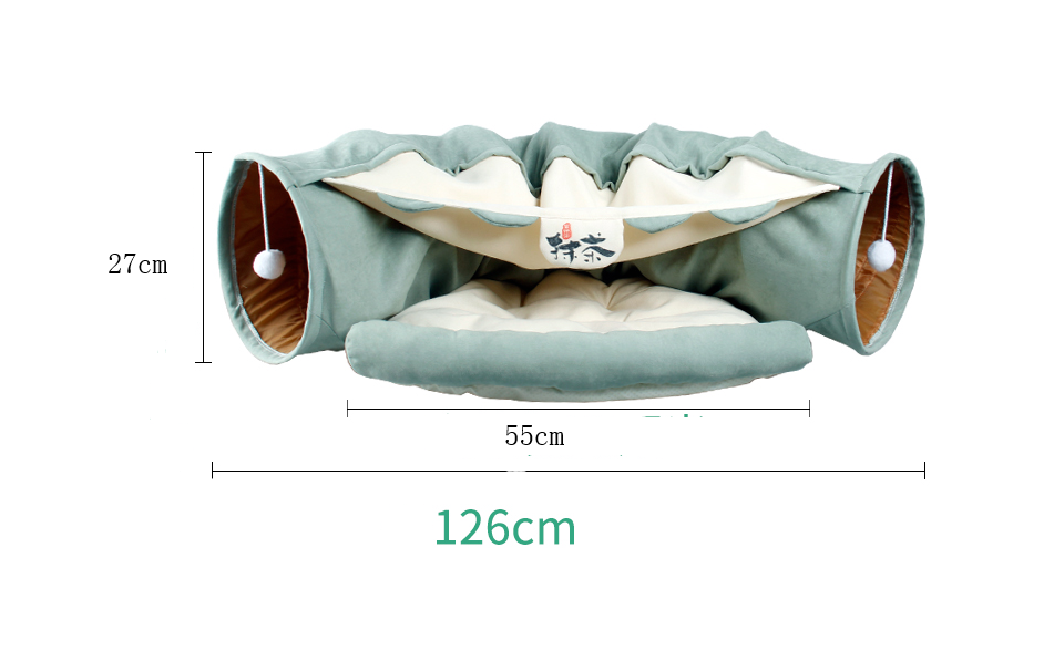 Pet Cats Tunnel Interactive Play Toy Mobile Collapsible Ferrets Rabbit Bed tunnels Indoor Toys Kitten Exercising Products - Minihomy