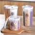 Healthy Containers Cereal Grain Dry Food Storage Tank Transparent Cover Plastic Case - Minihomy