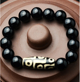 Natural black agate bracelet men and women gift jewelry