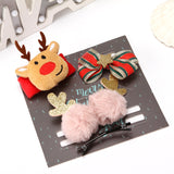 Cute Cartoon Hairpins Christmas Barrettes Hair Clips Kids Hair Ornament Christmas gift set - Minihomy