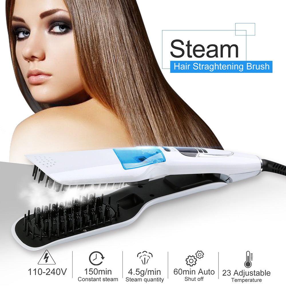 Authentic steam spray straightening comb hair straightener - Minihomy