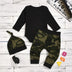 Baby Boy Clothes Set Spring Autumn Long Sleeve Romper Bodysuit Top Pants Cap - Minihomy