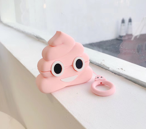 Poop Pattern Soft Silicone Protective AirPods Cover - Minihomy