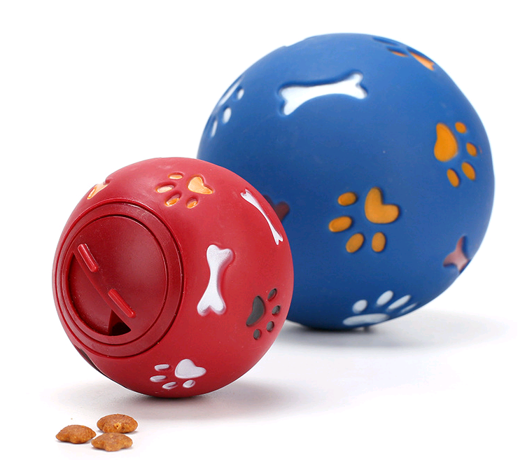 Pet Toy Bite Dog Leaking Puzzle Ball Size Multicolor Optional Milky Rubber Ball - Minihomy